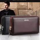 Business Mens Pu Leather Wallet Zipper Clutch Purse Card Holder Handbag Long