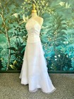Debutante Or Bridal Dress Gown Size 10 - 12 White Small Train Halter Nwot