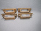 4 Antique Victorian Cast Iron 4 3 16  Decorative Bin Pulls Drawer Hardware