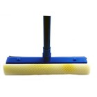 Window Sponge And Squeegee Cleaning Tool With 28  Extendable Handle Blue  2 Pack