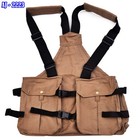 Upland Hunting Double Strap Vest Waxed Water Proof  Outdoor Vest Camping