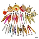 Vintage Christmas Ornaments Retro Decorations Xmas Tree  Glass Old  Soviet Ussr