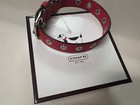New Coach Rare Grommet Dog Collar Leather Size Small Red  60143