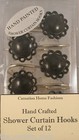 Color Filigree Resin Hooks Set Of 12 For Bathroom Shower Curtain Carnation Hf