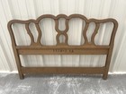 Vintage Full Size Drexel Touraine French Provincial Gold Painted Wood Headboard