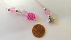 Pink Turtle Beaded Book Thong Bookmark New Handmade  glows In The Dark 
