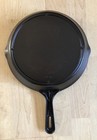 Vintage Cast Iron 10 Inch Skillet  Outside Heat Ring  4 Notch  Sits Flat