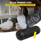 Welded Wire Fence Vinyl Coated Chicken Rabbit Mesh 1 x1  16 Gauge 24 x50 