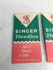 2x Vtg Singer Sewing Machine Needles 38 Y 1  5950  Size 11  3 Pack  Unused Rare