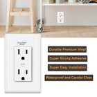 No Equipment Ground Protected Outlet Receptacle 0 27 X 0 95 Inch  Black 