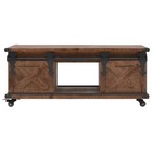 Coffee Table Brown Solid Fir Wood  Mdf  Steel 35 8 X 20 1 X 15 0 In Vidaxl
