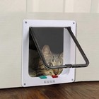 4 Way Pet Door Cat Puppy Dog Magnetic Lock Lockable Flap Door Frame Magnetic Abs