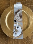 Gold Charger Plates Plastic New Lot Of 8 11 75    Diameter Celebrate Decor
