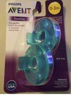 Philips Avent 2 Pack Soothie Pacifier 0-3mth Green bpa Free