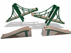Vintage And Rare 32731 Brio Wooden Train Theodore Tugboat Benjamin Bridge 