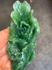 Excellent Rare Chinese Natural Green Hetian Jade Hand Carved  vegetables  Statue