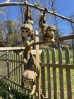 Resin Hanging Monkey Figurine Outdoor Garden Decor Collectible For The Three