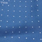 Eton Nwt 100  Silk Pocket Square In Blue With Small White Dots Made In Italy