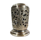 Rare Antique Brass Chinese Immortals Candle Holder Or Incense Burner