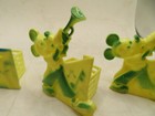 Lot 6 Vintage  1955 Disney Party Favor Candy Container  Plastic  Minnie Mick Don