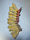 J e Stevens Indian And Bear Replacement Feathers Cast Iron