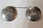 925 Sterling Silver Tallit Clip Round W  Star Of David Israel Jewish Hebrew-read
