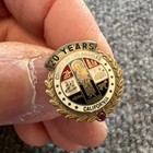 County Of Los Angeles Lapel Pin    20 Years Service    10k Gold Filled Vtg 