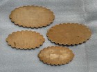 Vintage Wood Ornamental Molding Decorative Floral Oval Rosette 4 Pieces Nos