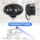 4 Pack Led Forklift Lights Blue Spot Safety Warning Light Aluminum Alloy Shell