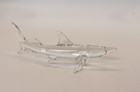 Hand Blown Crystal Glass Shark Figurine 4 Inch