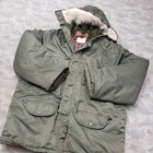 Military Extreme Cold Weather Jacket Mens Xl Green Parka Type N-3b
