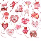 36 Pcs Valentine s Day Hanging Swirl Decorations Set happy Day Party Valentines