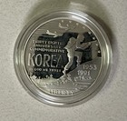 1991-p Korean War Memorial Coin Proof Silver Dollar W  U s  Mint Box   Coa