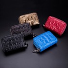 Womens Genuine Leather Wallet Card Holder Rfid Blocking Pures Double Zip Handbag