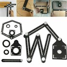 Multi Angle Template Measuring Ruler Aluminum Diy Tile Flooring Position Tool Us