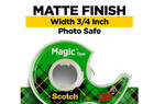 Scotch Magic Tape 3 Rolls  Clear Acetate  Office home  3 4x300 In