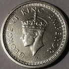 1944 India  One Rupee - Km-557 1 Silver