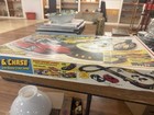 Tyco Race   Chase Slot Car Set Double Cross Jump Ho Scale Includes Track   Cars