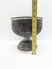 Persian Islamic Tinned Copper Footed Bowl Engraved 8  