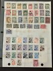 Turkey Stamps Lot On Album Page Old Crescent Star Overprints  Short Sets   More