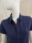 Ralph Lauren Golf Navy Blue Short Sleeve Tailored Golf Fit Zip Placket Polo Sz M