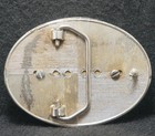 Wk21108 Very Cool Vintage 1970s     floral Stone     Unisex Fashion Belt Buckle