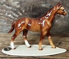 Retired Vintage Hagen Renaker Chestnut Quarter Horse Postage Stamp Series Tagged