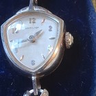 Hamilton Vintage Gold Filled Manual Wind Women s Gold Bracelet Watch W  Box