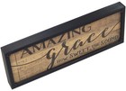 Amazing Grace Hymn Farmhouse Sign Rustic Shelf Sitter Home Decor Wall Art Print