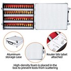 100 Pieces Router Bits Set 1 4  Shank Tungsten Carbide Edges In Aluminum Case