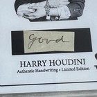 Harry Houdini Handwritten Word Cut From A Autograph Letter Signed Beckett Bas