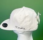  new  Cobra King F8 Flat Bill Flexfit Tech 110 Golf Hat - White  909335