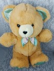 Dan Dee Teddy Precious Bear Tan Brown Green Satin 27  Plush Stuffed Animal Toy