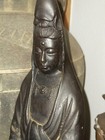 Copper Kannon Statue  Inscription Bronze Buddha Antique  Ancient Toy